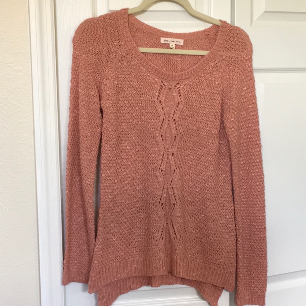 Dusty rose/salmon long sleeve sweater